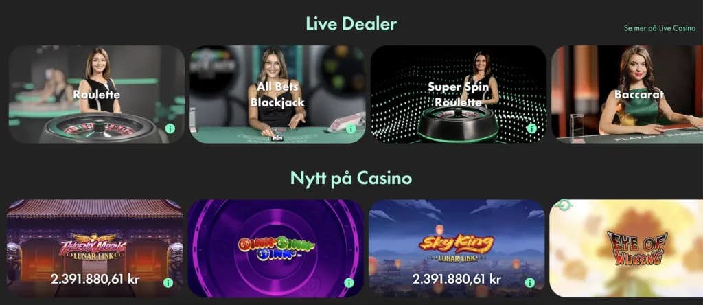 Bet365 casino utbud