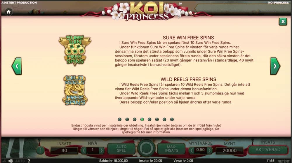Bonusfunktioner koi princess