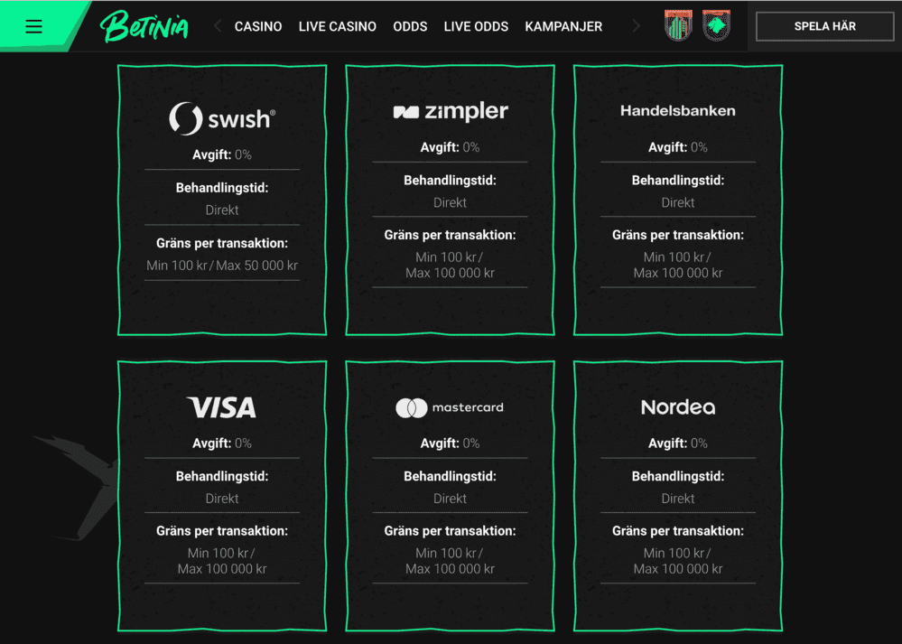 Betinia betaltjänster