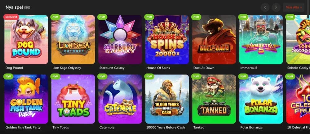 Betsafe spelutbud casino