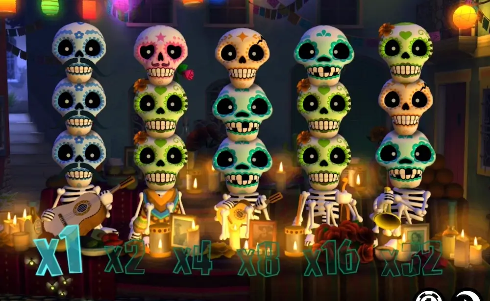 Esqueleto Explosivo slot spelplan