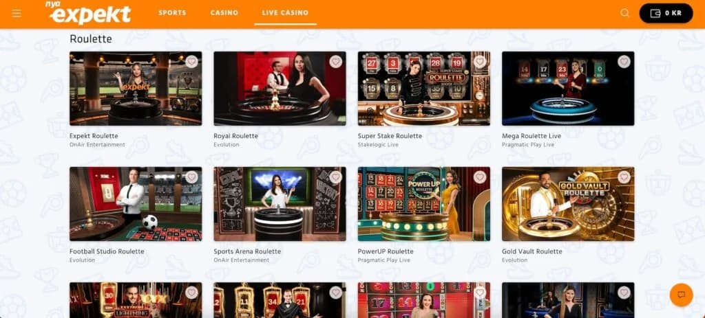 Expekt live roulette