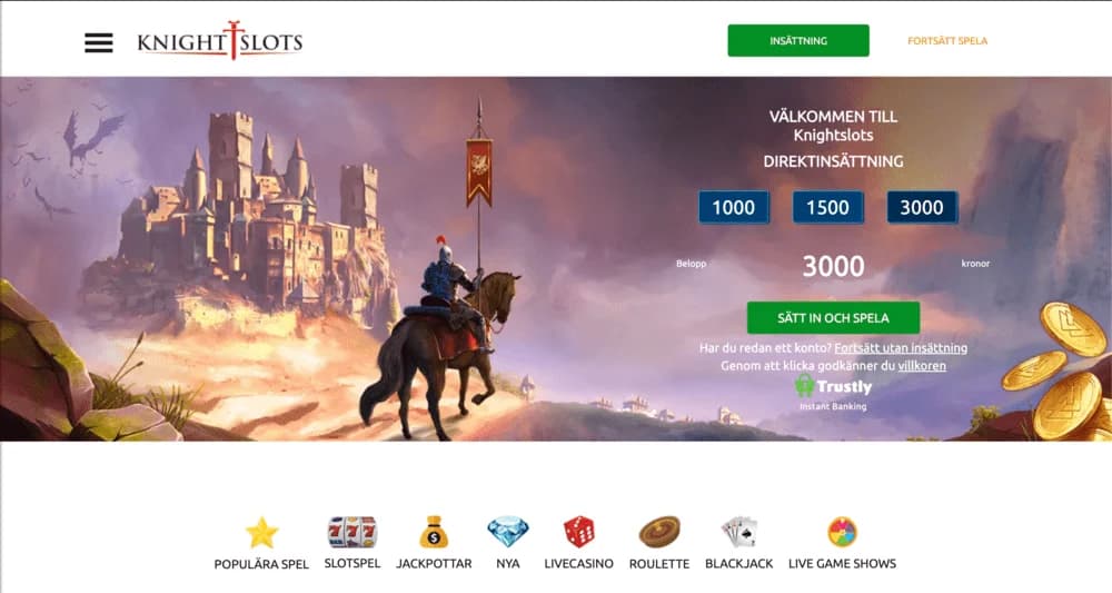 Knightslots startsida