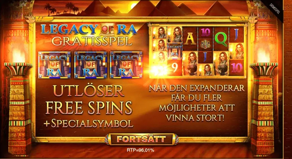 Legacy of Ra Megaways spelplan