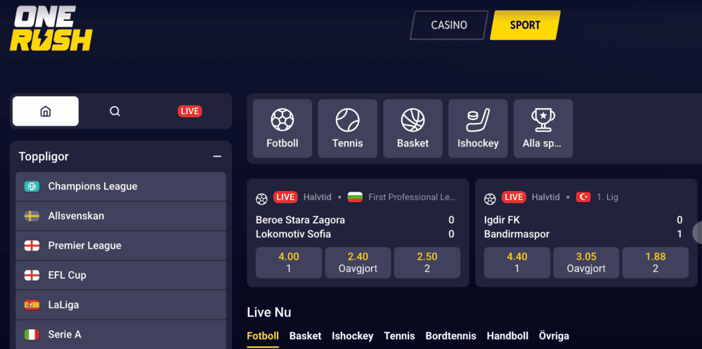Onerush sportsbetting