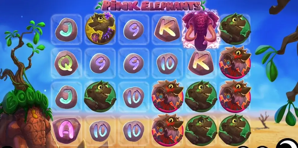 Pink Elephants slot spelplan