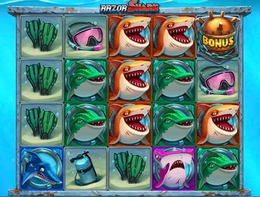 Razor Shark spelplan