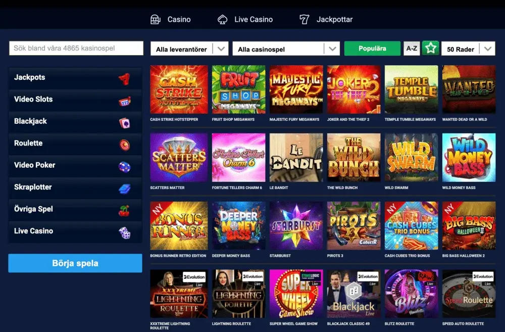 Spelutbud Kungaslottet