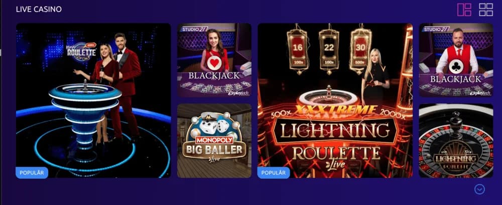 Slotstars live casino