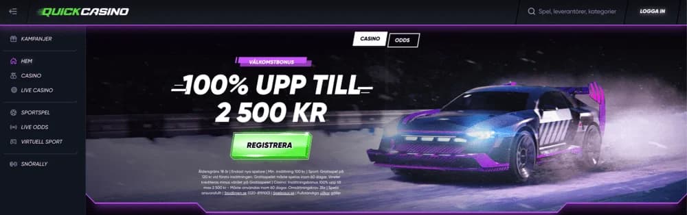 Välkomstbonus Quick Casino