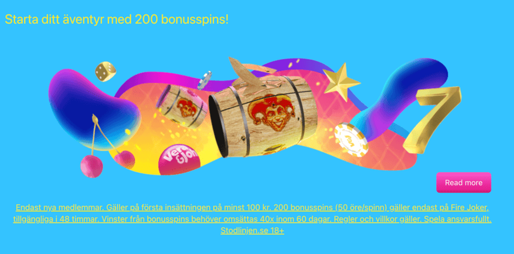 Välkomstbonus Vera&John