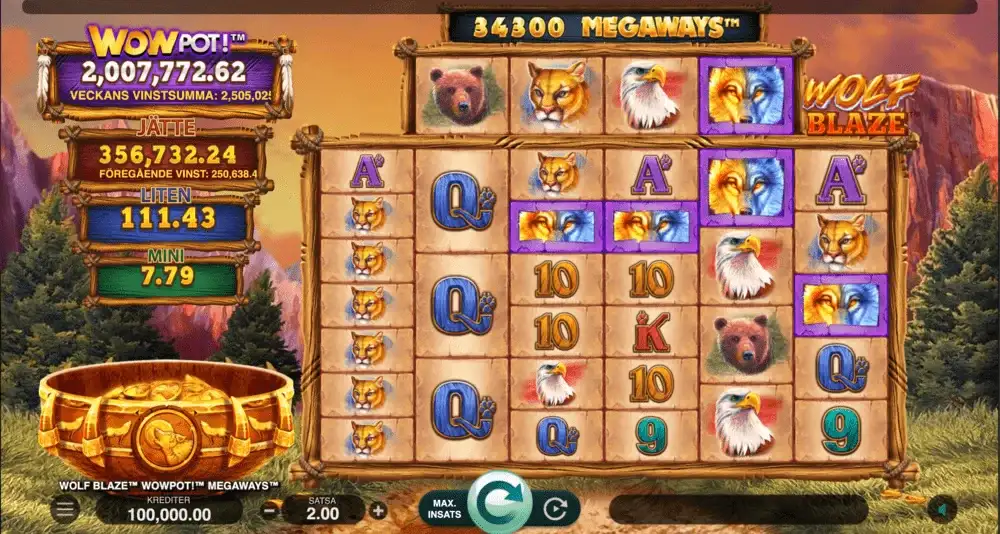 Wolf Blaze WowPot Megaways