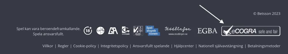eCogra-Betsson