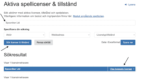 fyll i licensens namn