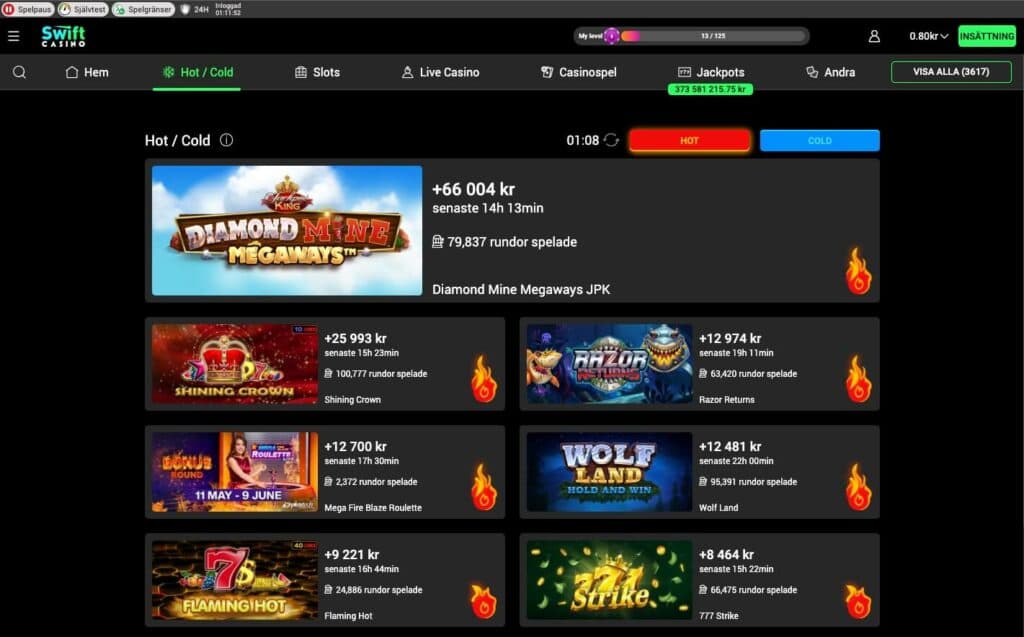 Hot / Cold spel från Swift