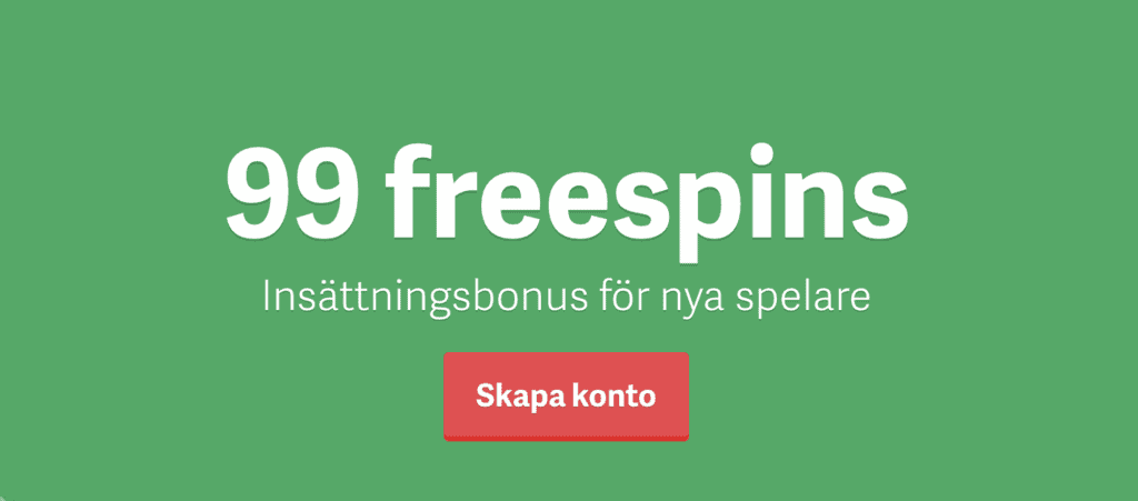 99 free spins hos Paf