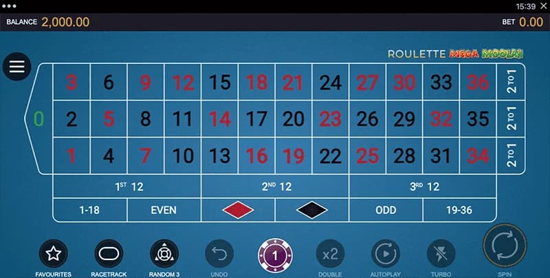 roulette mega moolah