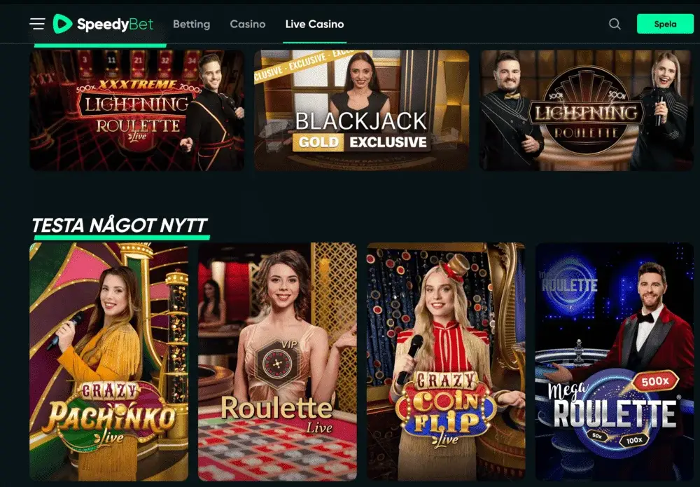 speedybet live casino