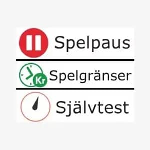 Tre loggor för Spelpaus, Spelgränser och Självtest