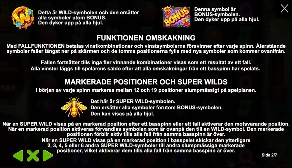 Sticky Bees symboler