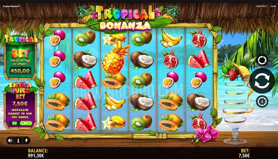 Tropical Bonanza spelplan