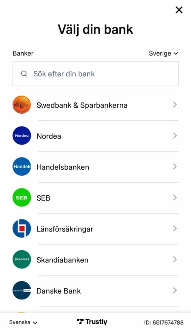 Välj bank image