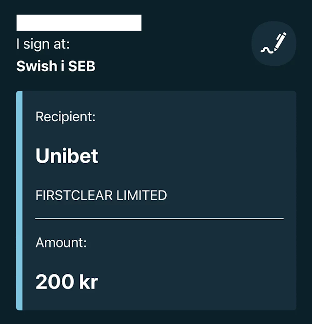Öppna Swish-appen och verifiera med BankID