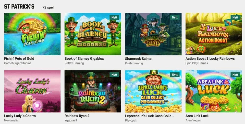 Bästa spelautomaterna inför St Patrick’s day