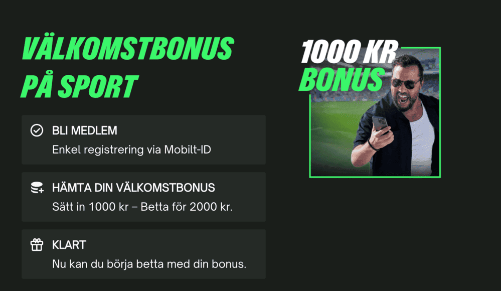 ComeOn dubblar sin oddsbonus