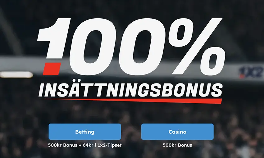 1x2 casino och sport bonus