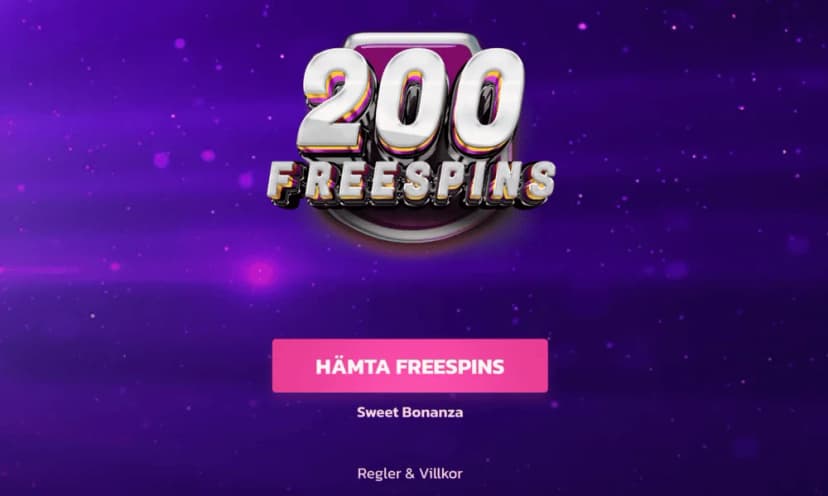 200 free spins på Sweet Bonanza hos Casinoepic