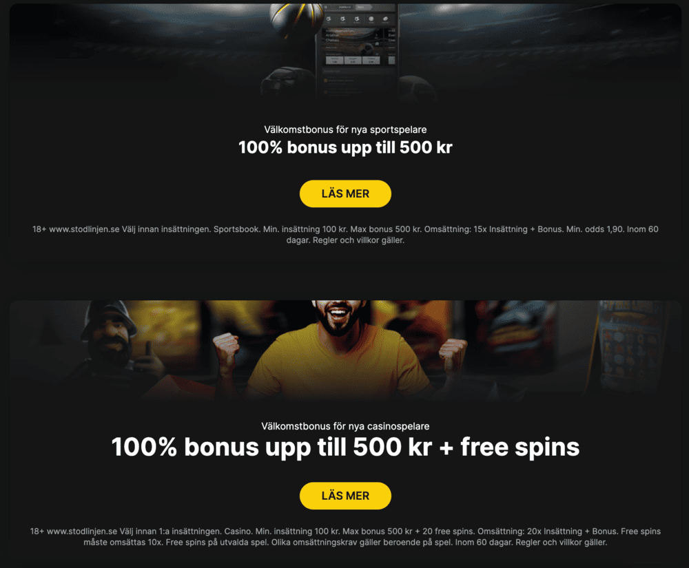 Bethard välkomstbonus för odds och casino