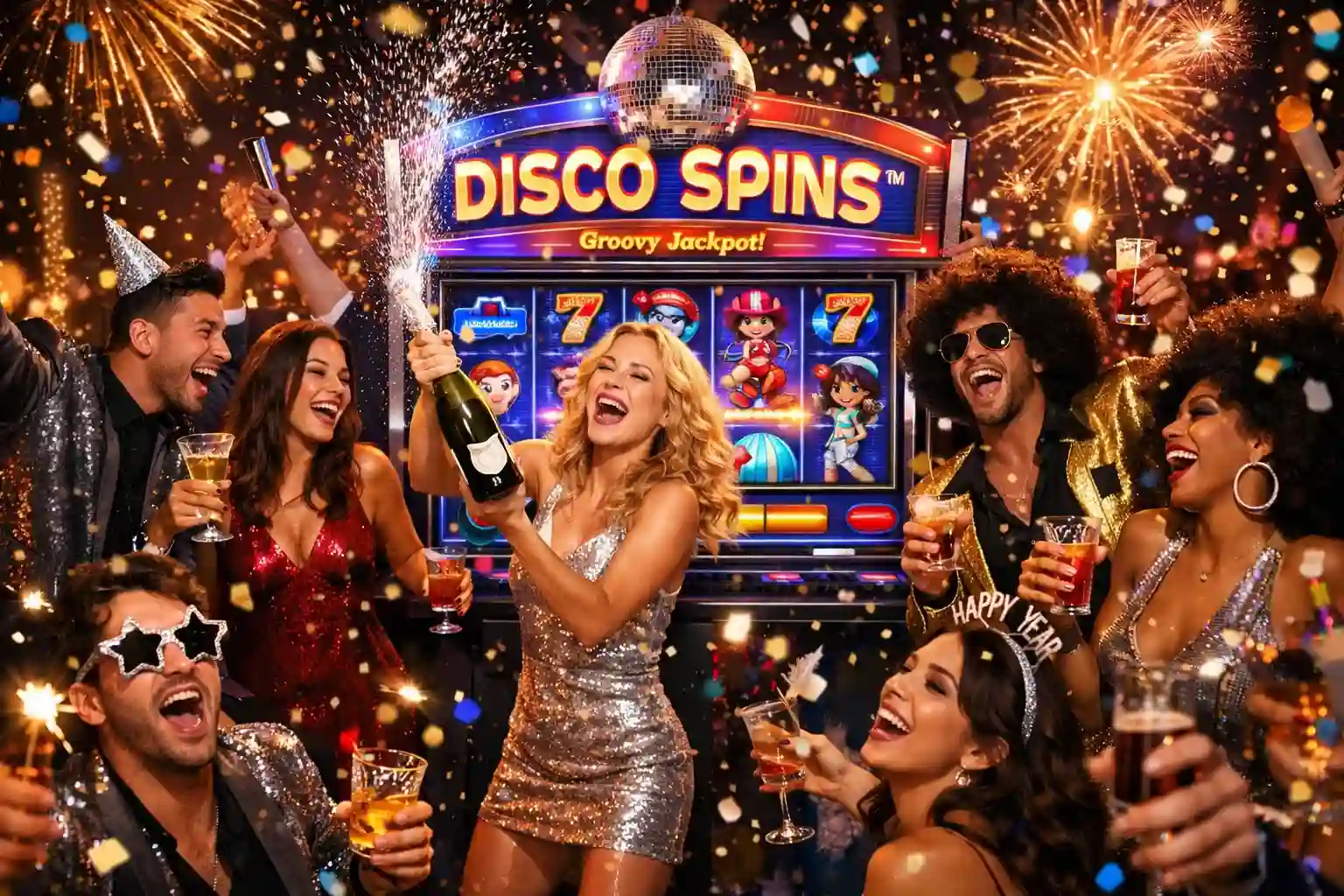 Disco Spins - nyårs slot från NetEnt