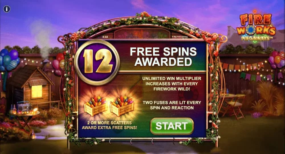 Fireworks Megaways buy feature