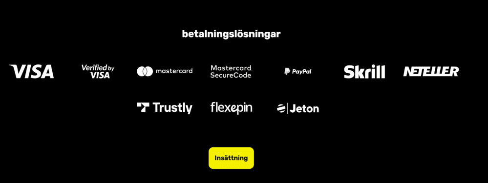 Hyper Casino betaltjänster
