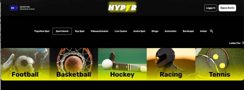Hyper Casino betting