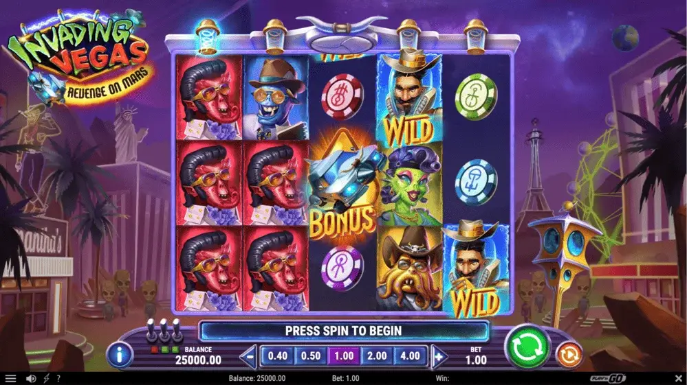 Invading Vegas - Revene on Mars spelplan