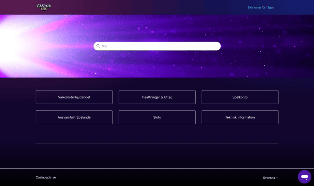 Kundtjänst hos Casinoepic