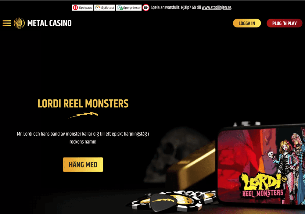 Metal Casino startsida