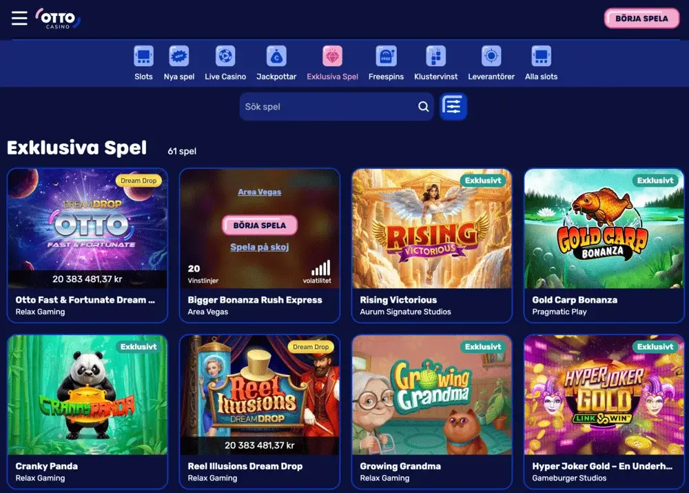 Otto Exklusiva slots