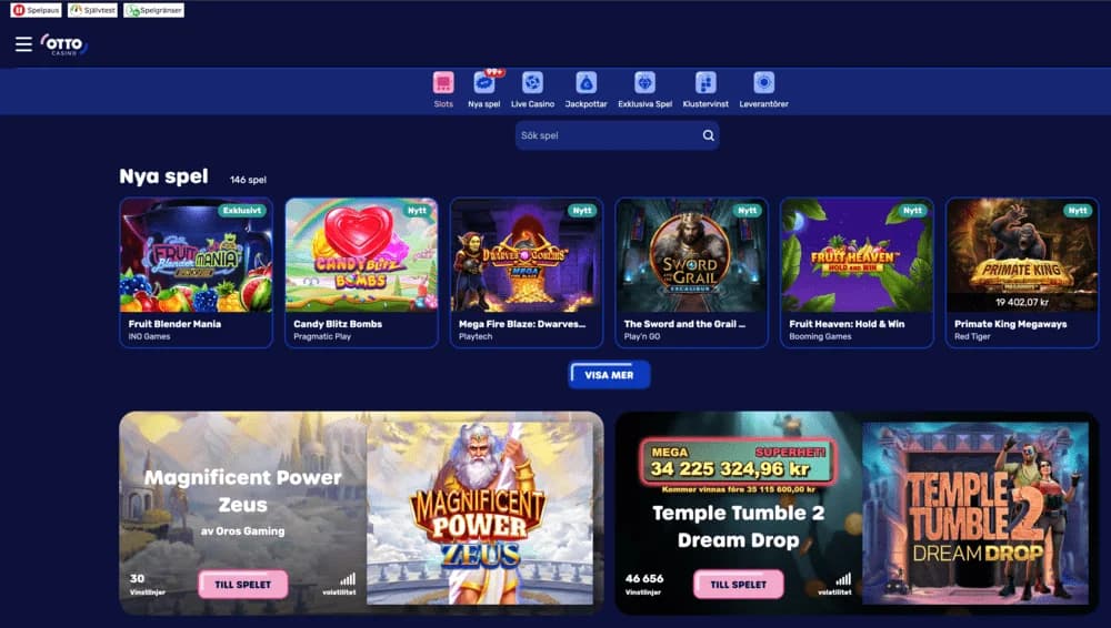 Otto casino spellobby