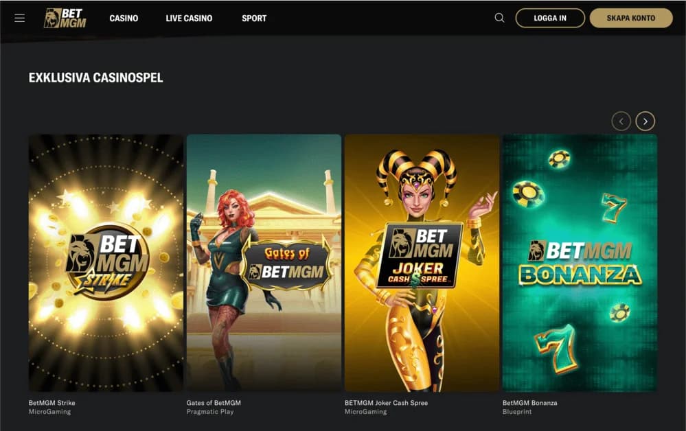Slots hos BetMGM