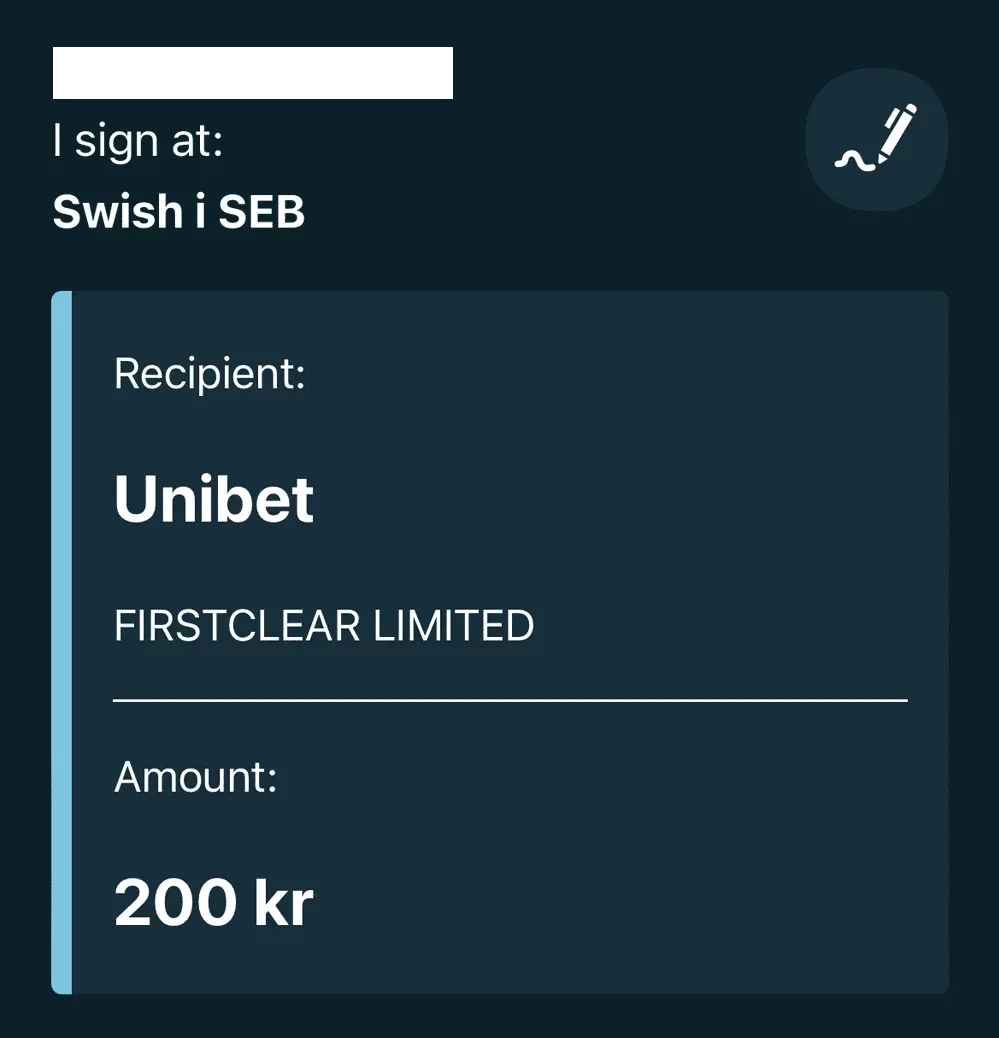 Öppna Swish-appen och verifiera med BankID