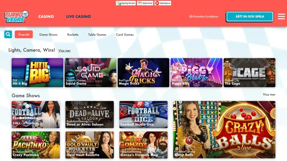 Turbovegas live casino