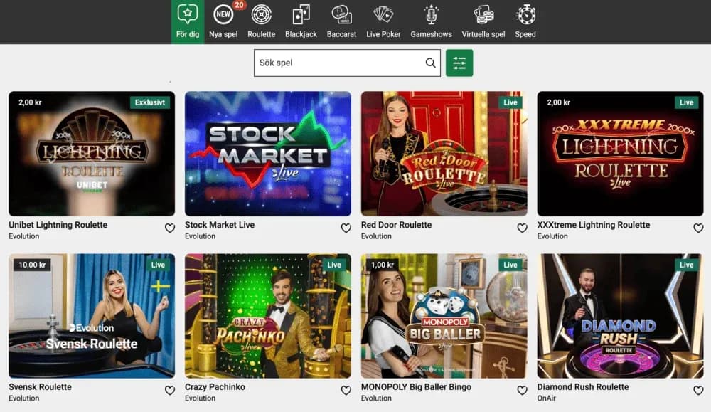 Unibet slots