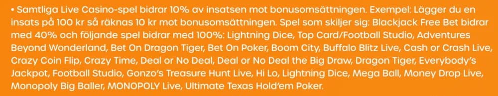 Bonusregler för Lyllo Casino