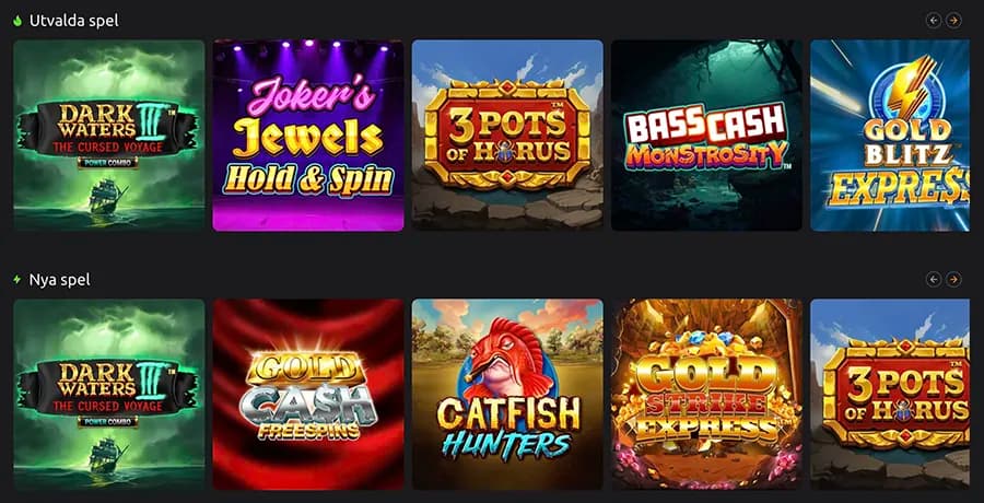 GeckoPlay casinolobby och spelutbud