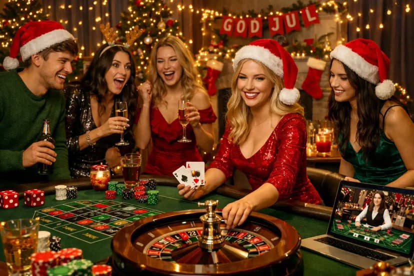 Julig förfest med live casinospel