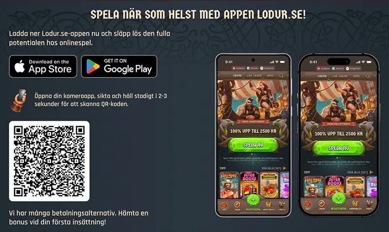 Lodur Casino iOS och Android app