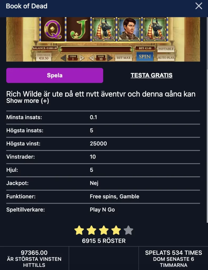 Information om spelet